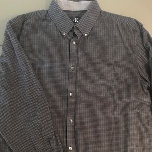 SOLD Calvin Klein Black Plaid Button Down